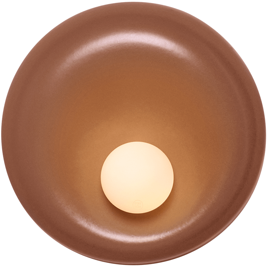 CERAMIC ROUND OPAL GLASS WALL LIGHT DROVA - DYKE & DEAN