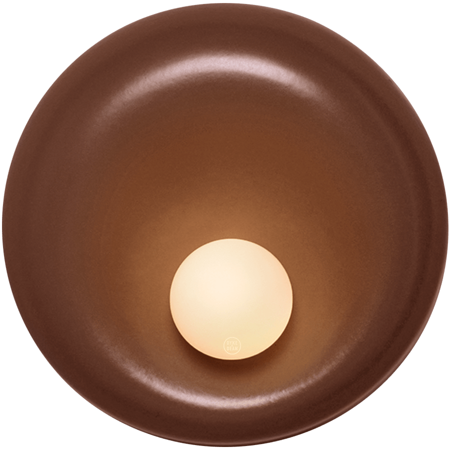 CERAMIC ROUND OPAL GLASS WALL LIGHT DROVA - DYKE & DEAN