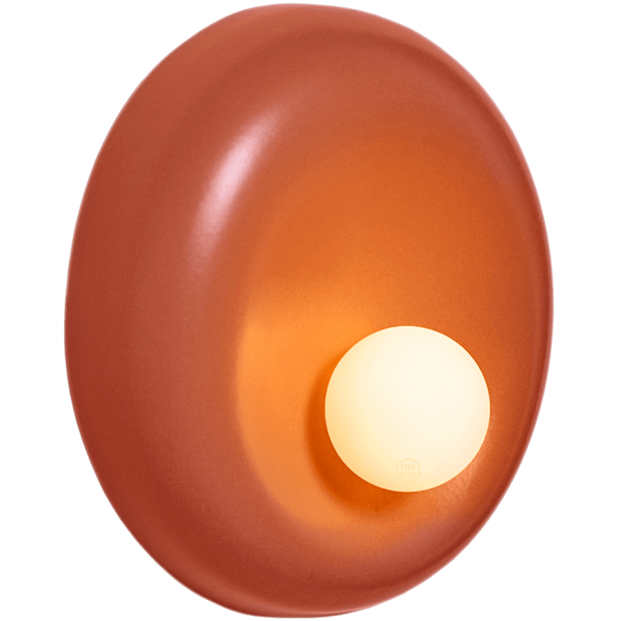 CERAMIC ROUND OPAL GLASS WALL LIGHT DROVA - DYKE & DEAN