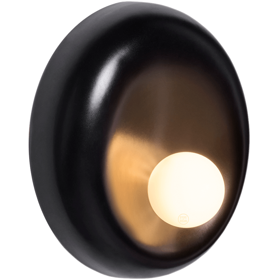 CERAMIC ROUND OPAL GLASS WALL LIGHT DROVA - DYKE & DEAN