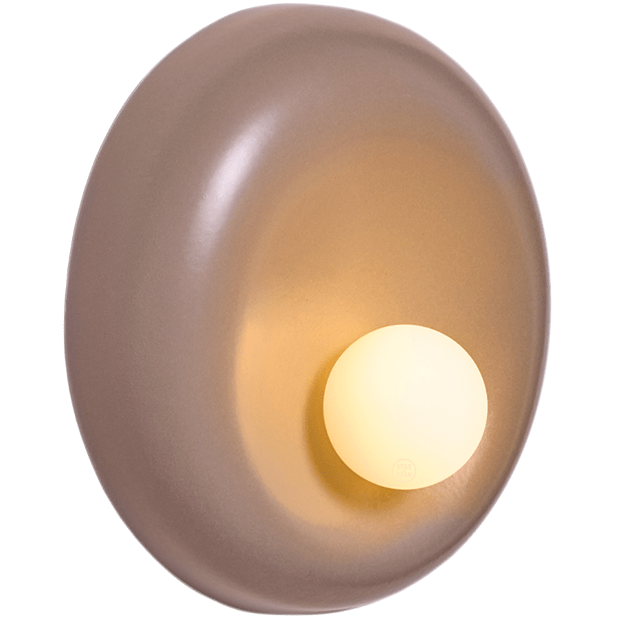 CERAMIC ROUND OPAL GLASS WALL LIGHT DROVA - DYKE & DEAN