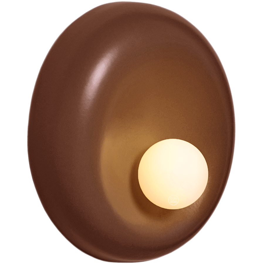 CERAMIC ROUND OPAL GLASS WALL LIGHT DROVA - DYKE & DEAN