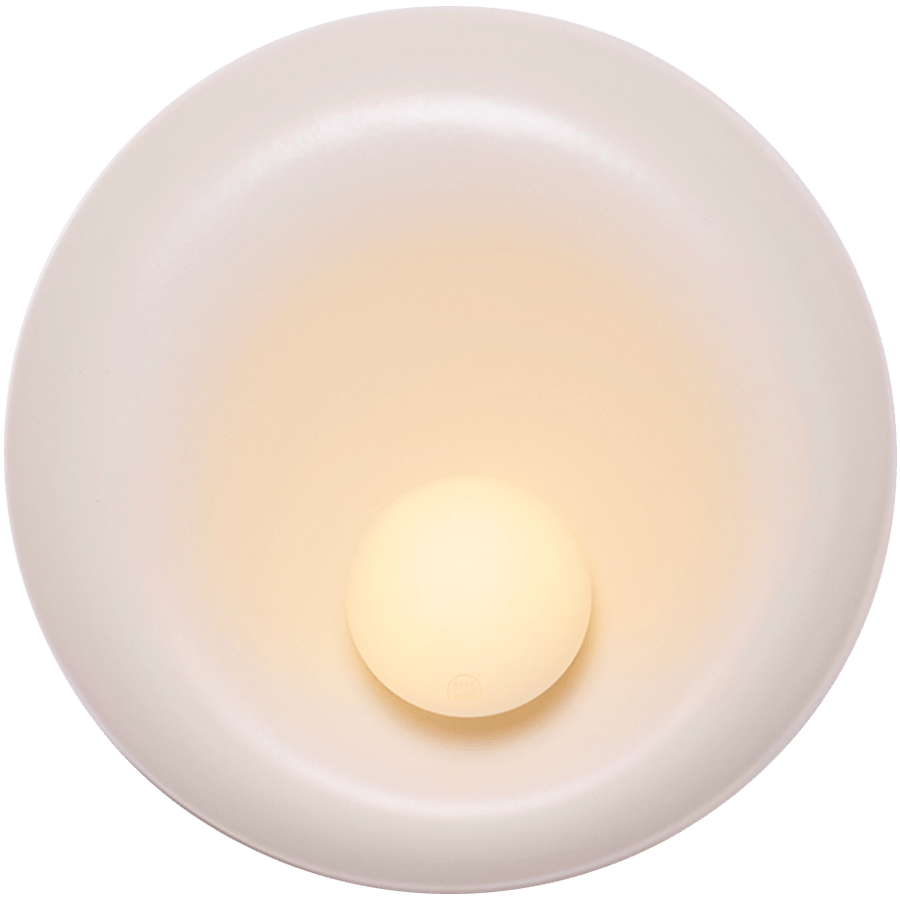CERAMIC ROUND OPAL GLASS WALL LIGHT DROVA - DYKE & DEAN