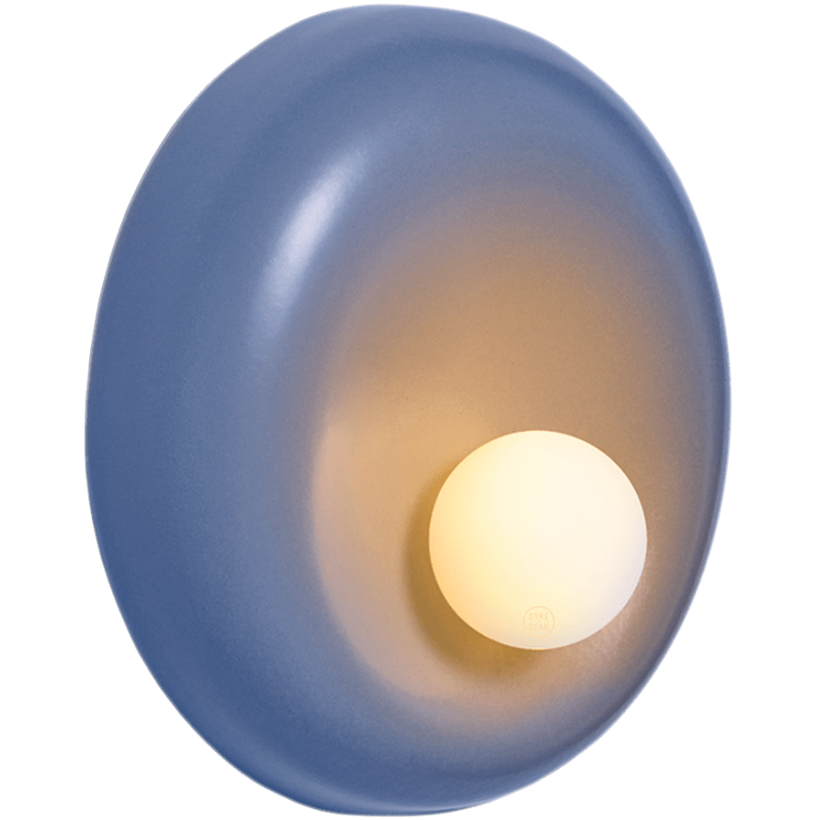 CERAMIC ROUND OPAL GLASS WALL LIGHT DROVA - DYKE & DEAN