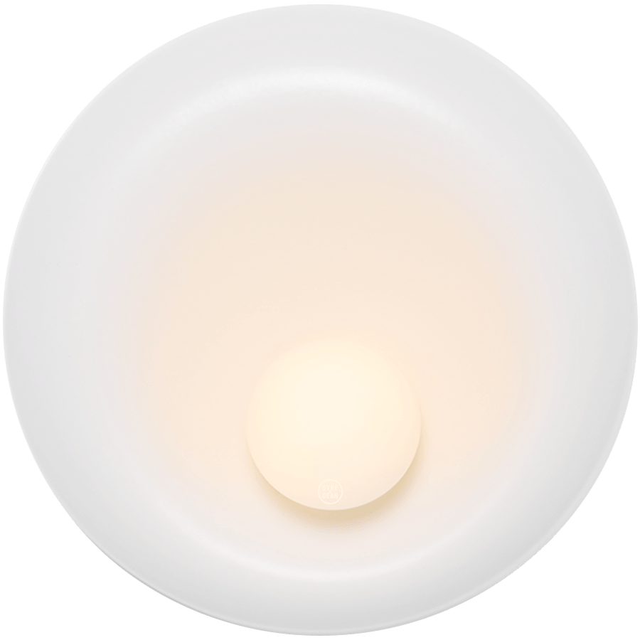 CERAMIC ROUND OPAL GLASS WALL LIGHT DROVA - DYKE & DEAN