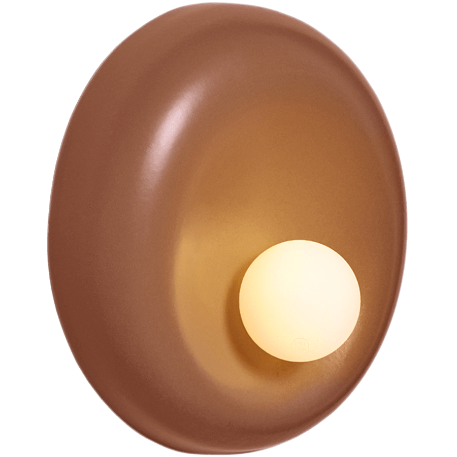 CERAMIC ROUND OPAL GLASS WALL LIGHT DROVA - DYKE & DEAN
