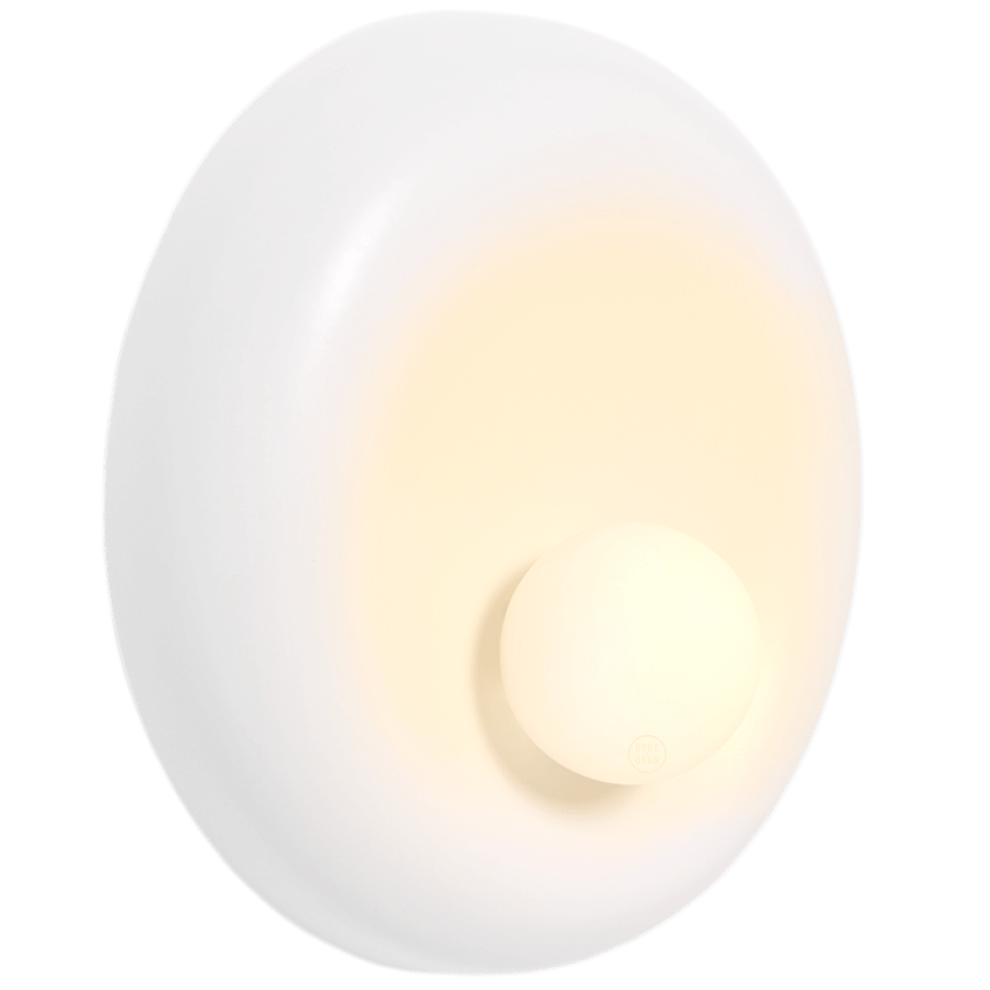 CERAMIC ROUND OPAL GLASS WALL LIGHT DROVA - DYKE & DEAN