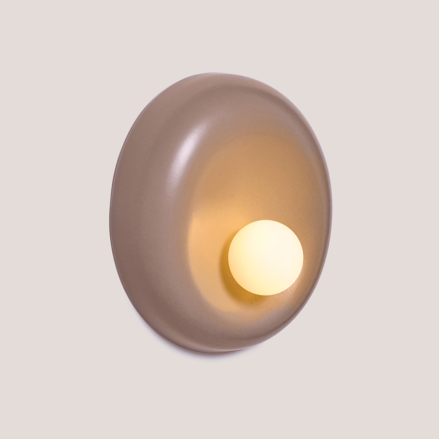 CERAMIC ROUND OPAL GLASS WALL LIGHT DROVA - DYKE & DEAN
