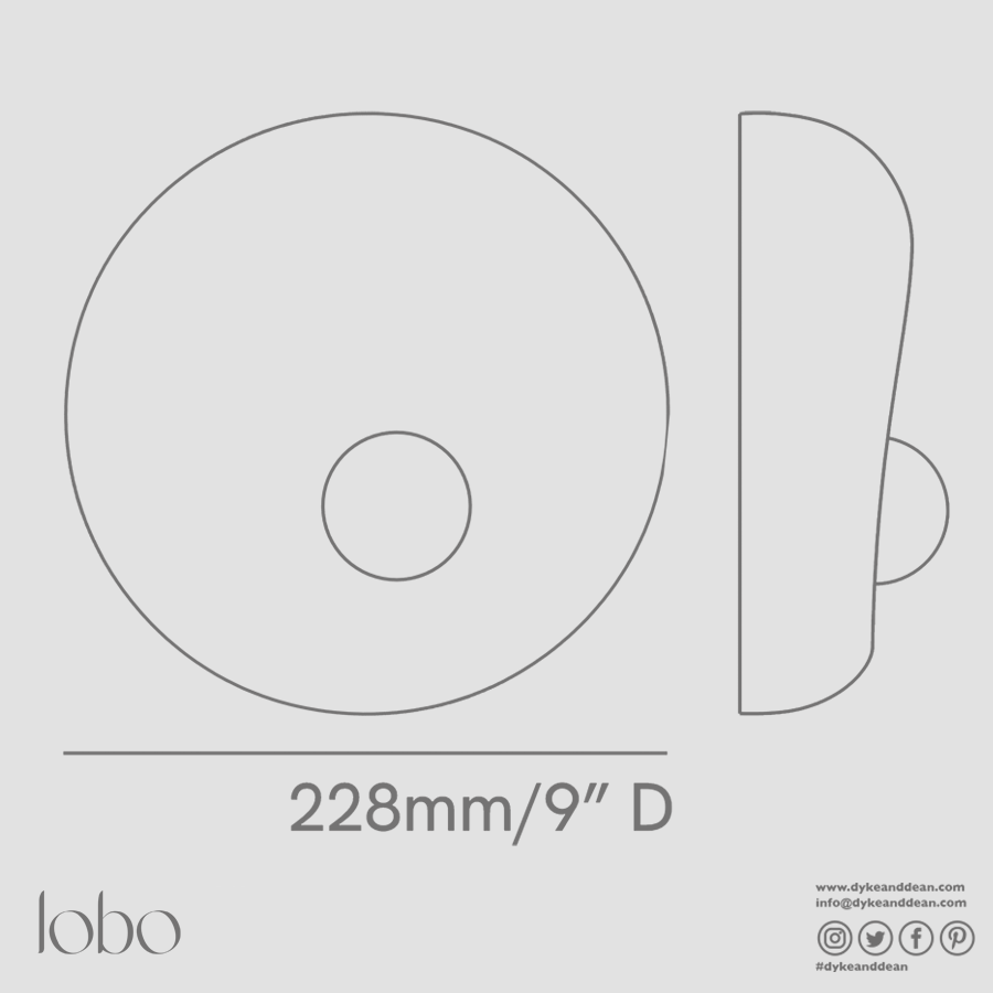 CERAMIC ROUND OPAL GLASS WALL LIGHT DROVA - DYKE & DEAN