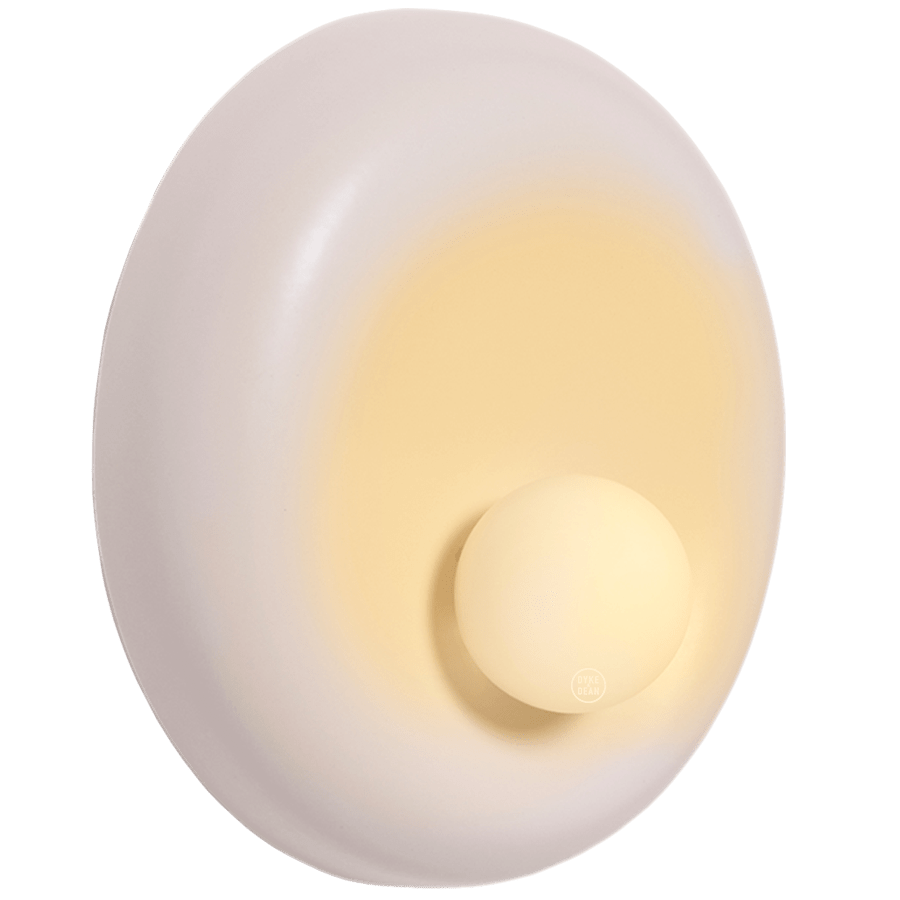 CERAMIC ROUND OPAL GLASS WALL LIGHT DROVA - DYKE & DEAN