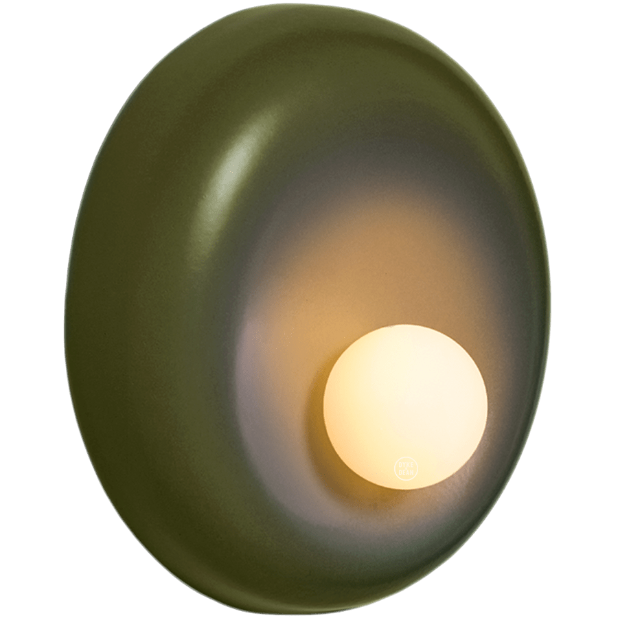 CERAMIC ROUND OPAL GLASS WALL LIGHT DROVA - DYKE & DEAN
