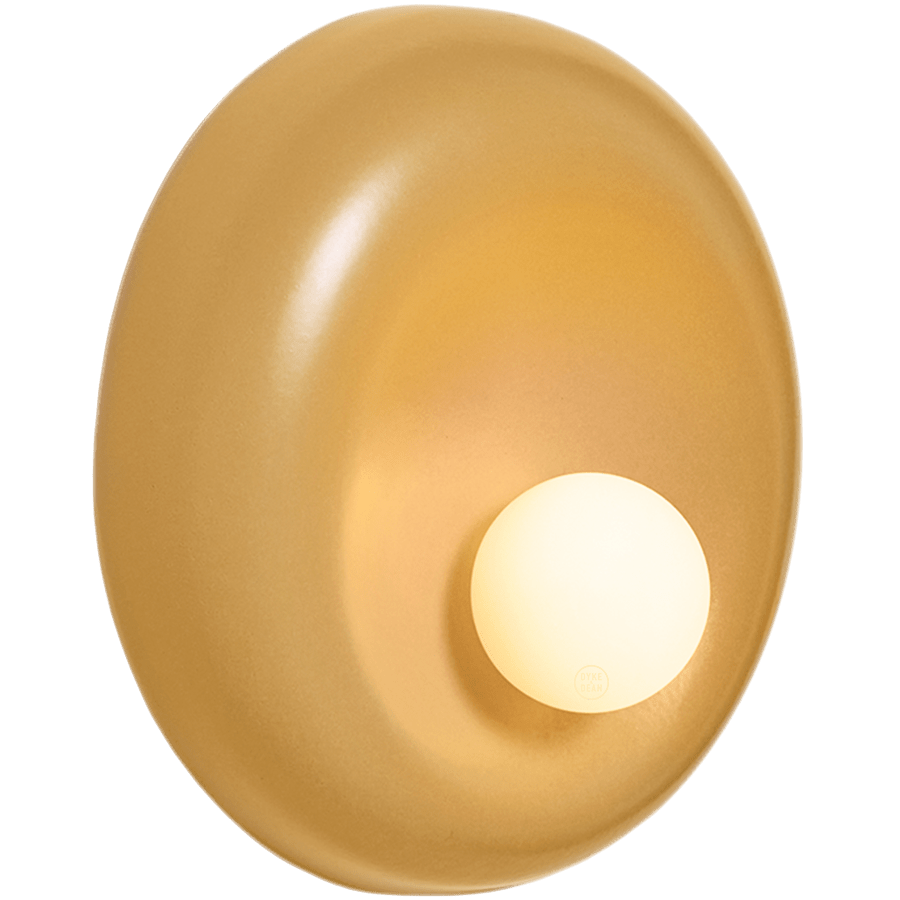 CERAMIC ROUND OPAL GLASS WALL LIGHT DROVA - DYKE & DEAN