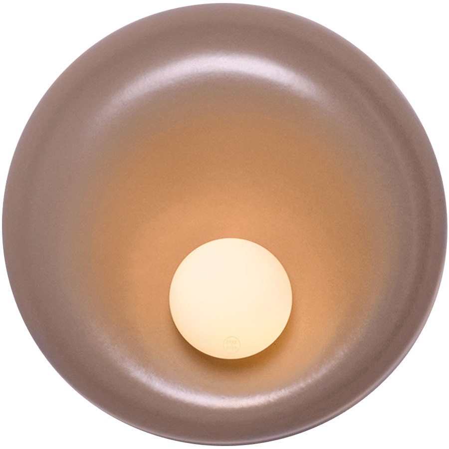 CERAMIC ROUND OPAL GLASS WALL LIGHT DROVA - DYKE & DEAN