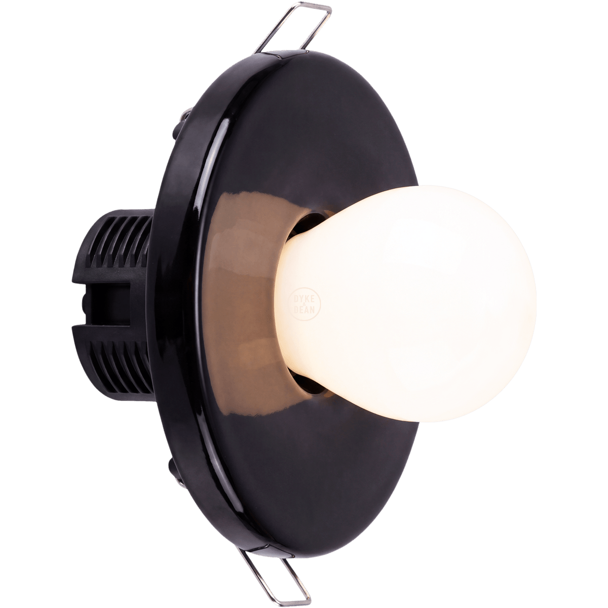 CERAMIC WALL E27 RECESSED LIGHT BLACK - DYKE & DEAN
