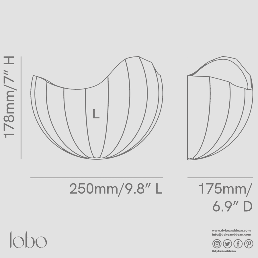 CERAMIC WALL LIGHT ONNA LARGE - DYKE & DEAN