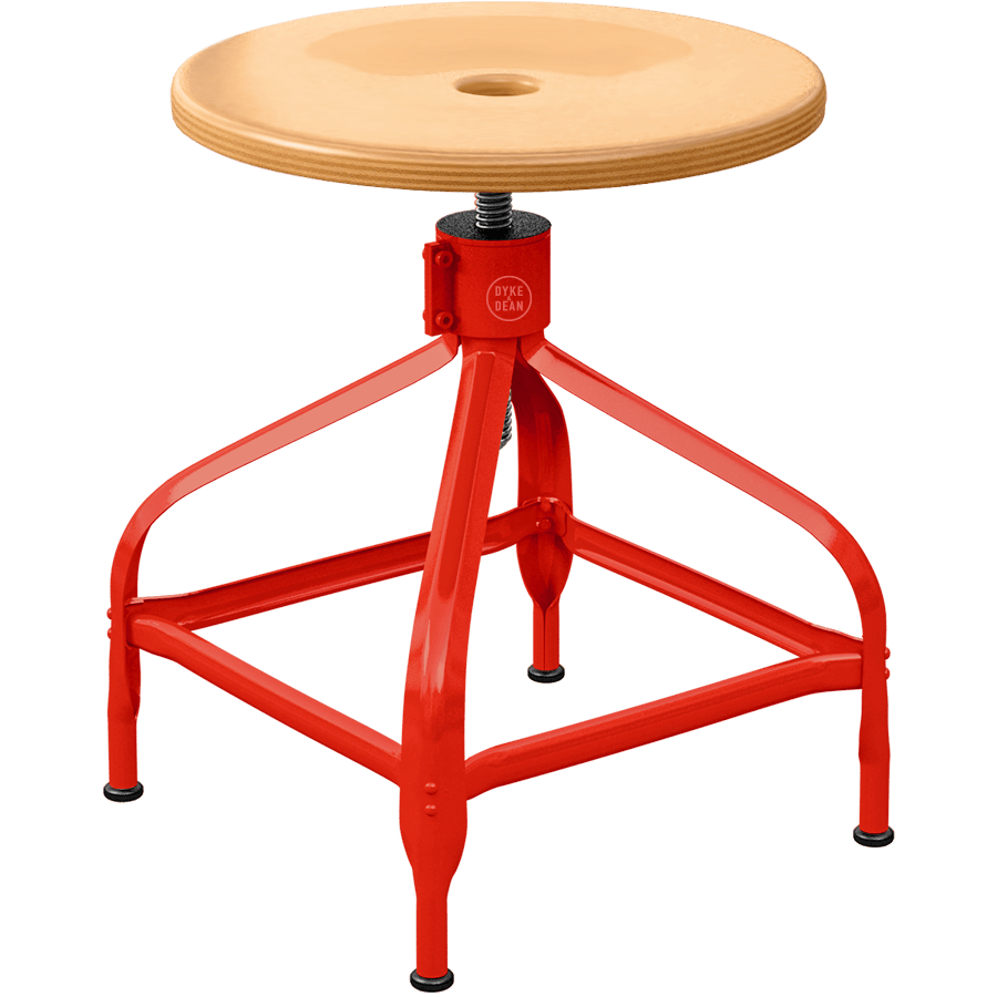 CHAISES NICOLLE ADJUSTABLE SWIVEL STOOL WOOD - DYKE & DEAN