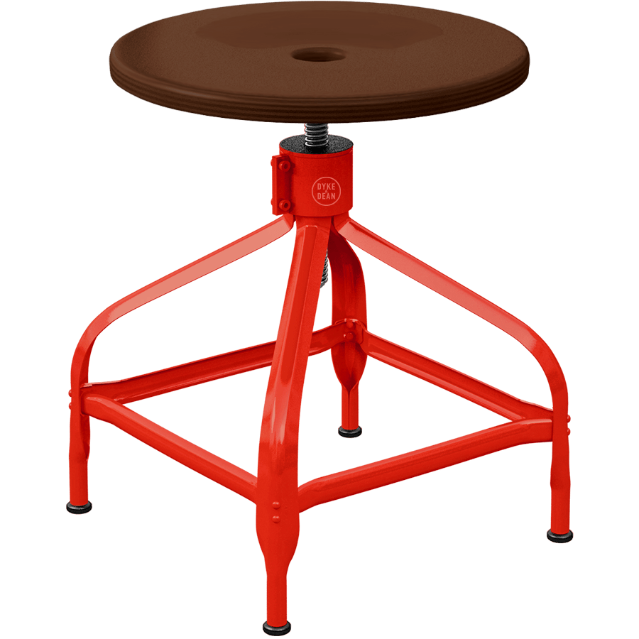 CHAISES NICOLLE ADJUSTABLE SWIVEL STOOL WOOD - DYKE & DEAN