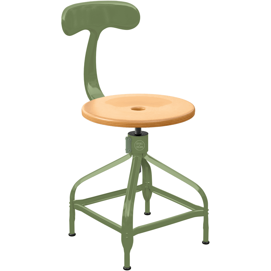 CHAISES NICOLLE DACTYLO ADJUSTABLE SWIVEL CHAIR WOOD - DYKE & DEAN