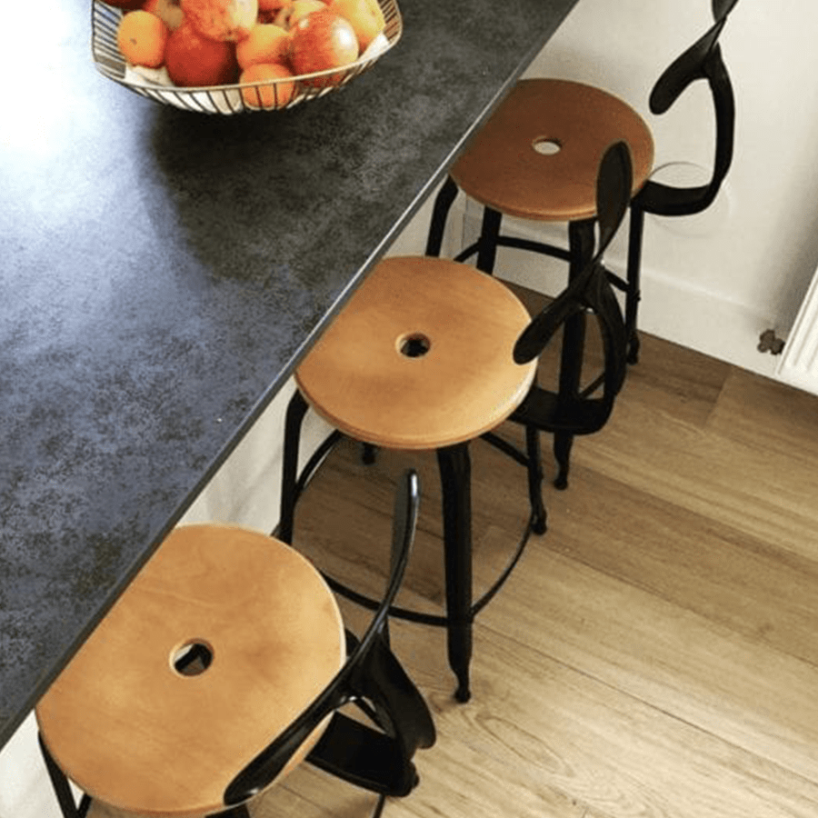 CHAISES NICOLLE DACTYLO ADJUSTABLE SWIVEL CHAIR WOOD - DYKE & DEAN