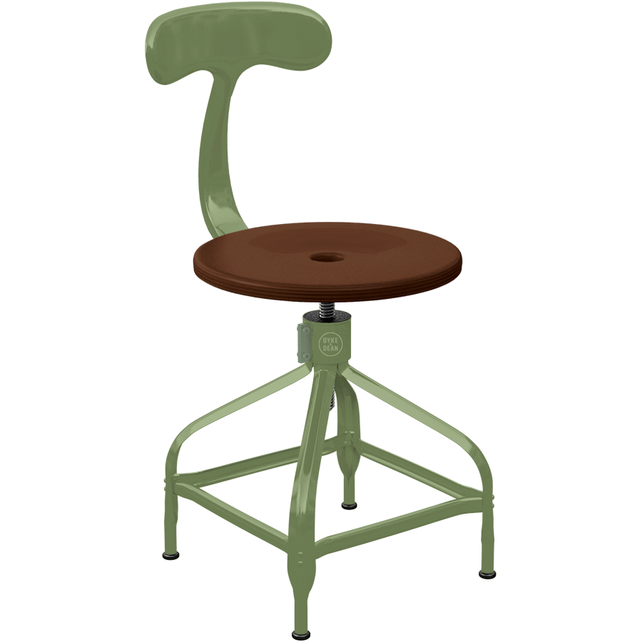 CHAISES NICOLLE DACTYLO ADJUSTABLE SWIVEL CHAIR WOOD - DYKE & DEAN