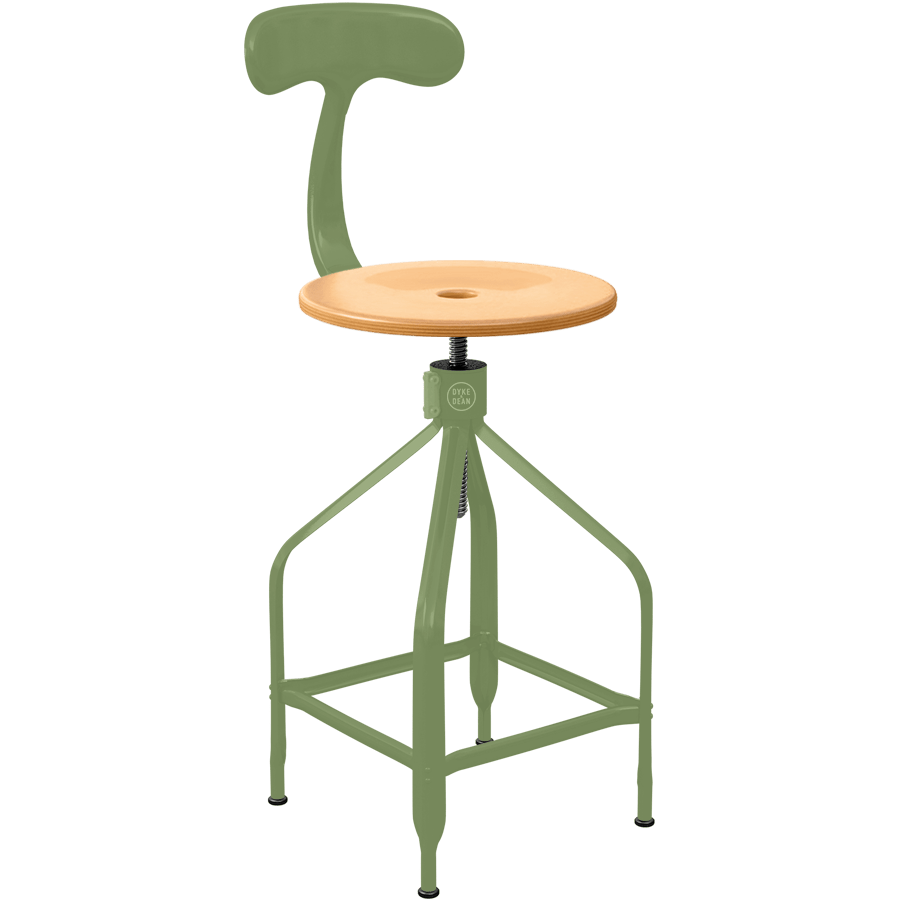 CHAISES NICOLLE DESSINATEUR TALL ADJUSTABLE SWIVEL CHAIR WOOD - DYKE & DEAN