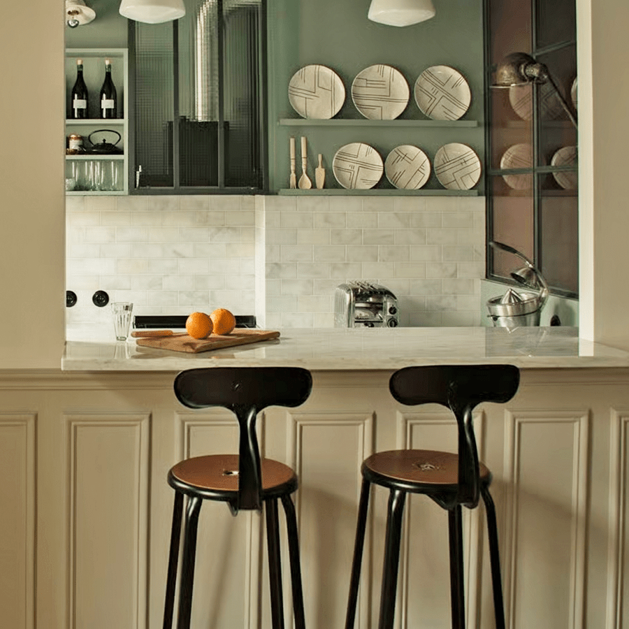 CHAISES NICOLLE LEATHER SEAT PAD - DYKE & DEAN