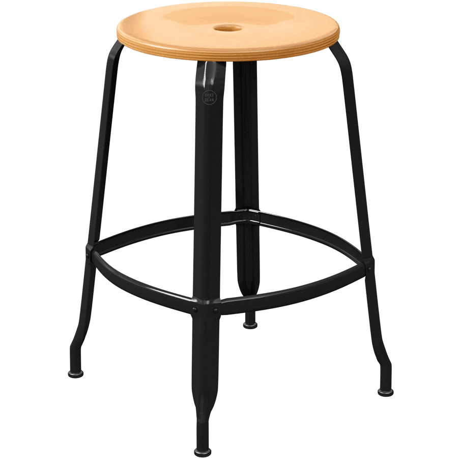 CHAISES NICOLLE METAL STOOL WOOD 65 - DYKE & DEAN