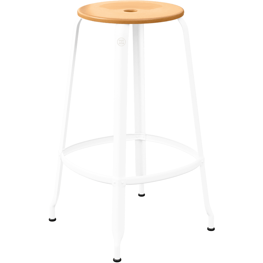 CHAISES NICOLLE METAL STOOL WOOD 75 - DYKE & DEAN