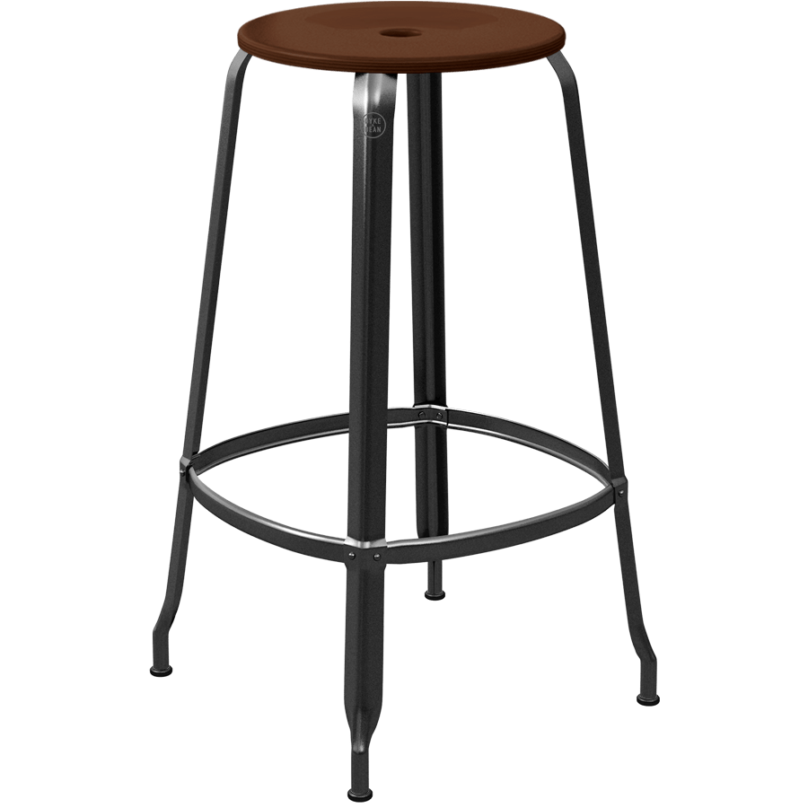 CHAISES NICOLLE METAL STOOL WOOD 75 - DYKE & DEAN