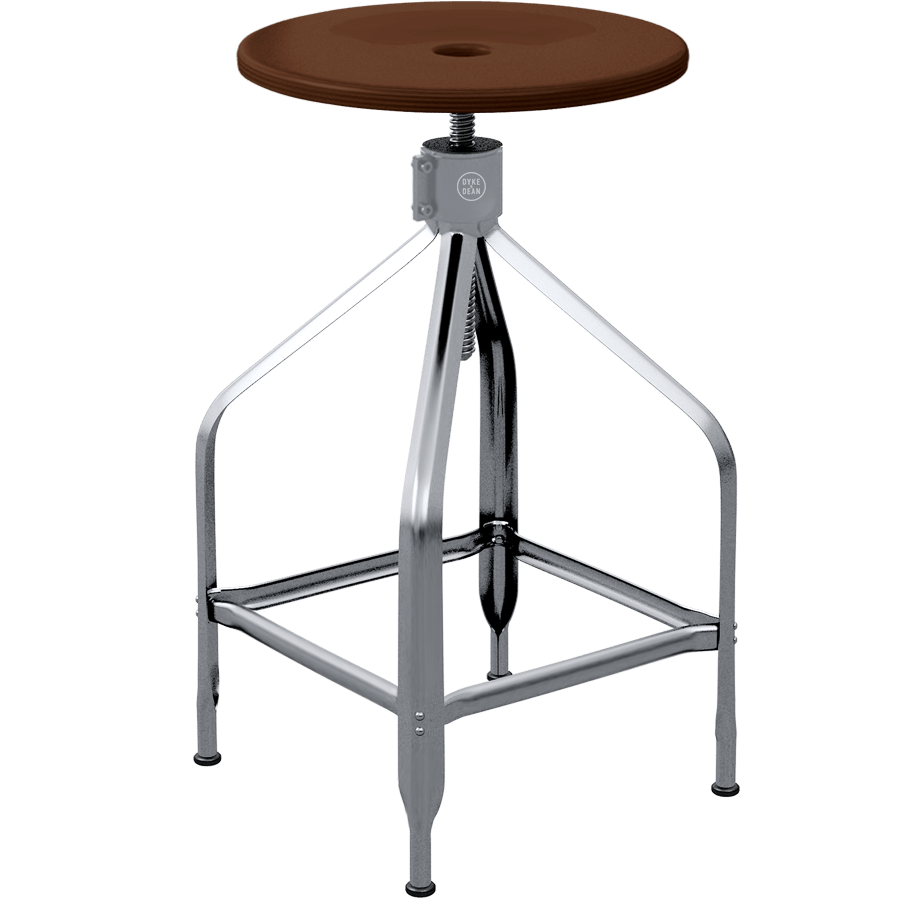 CHAISES NICOLLE TALL ADJUSTABLE SWIVEL STOOL WOOD - DYKE & DEAN