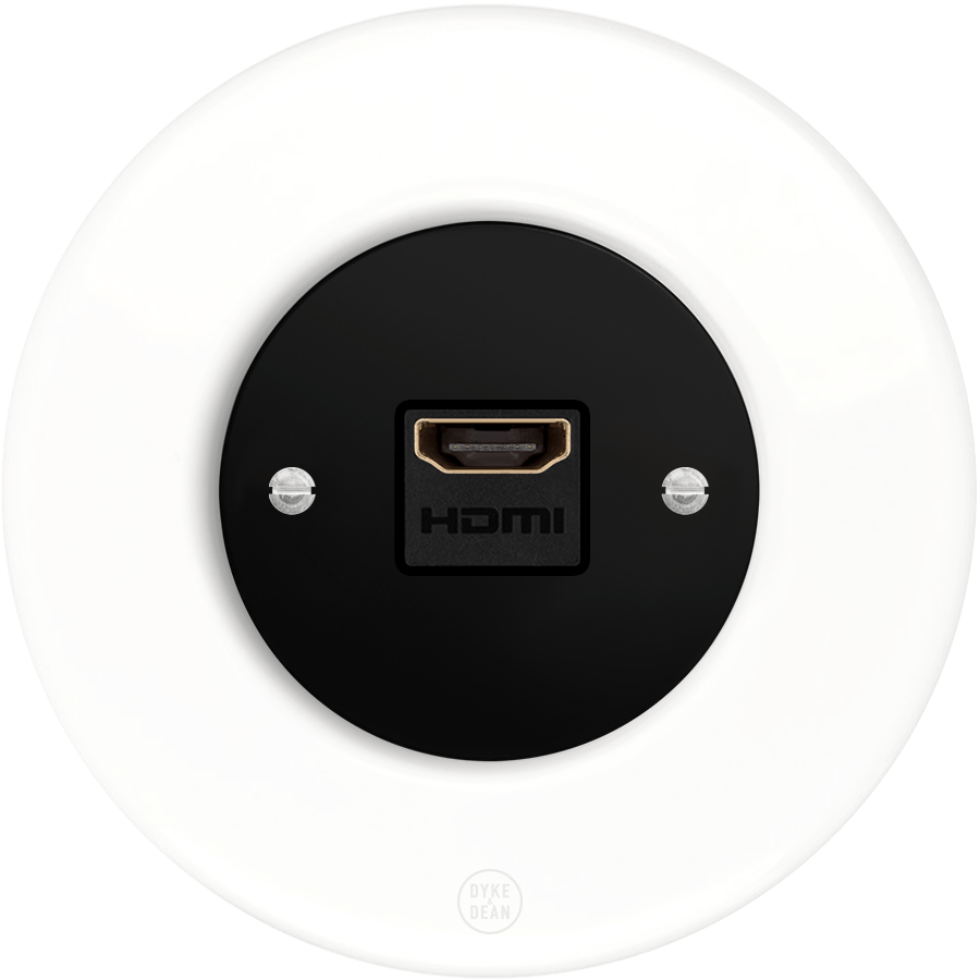 CLASSIC PORCELAIN HDMI REVERSE DOMINO SOCKET - DYKE & DEAN