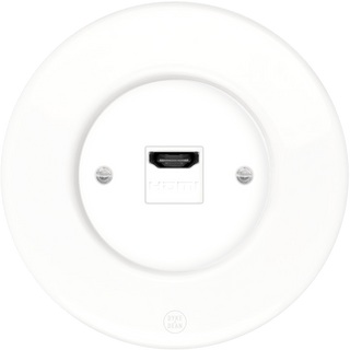 CLASSIC PORCELAIN HDMI WHITE SOCKET - DYKE & DEAN