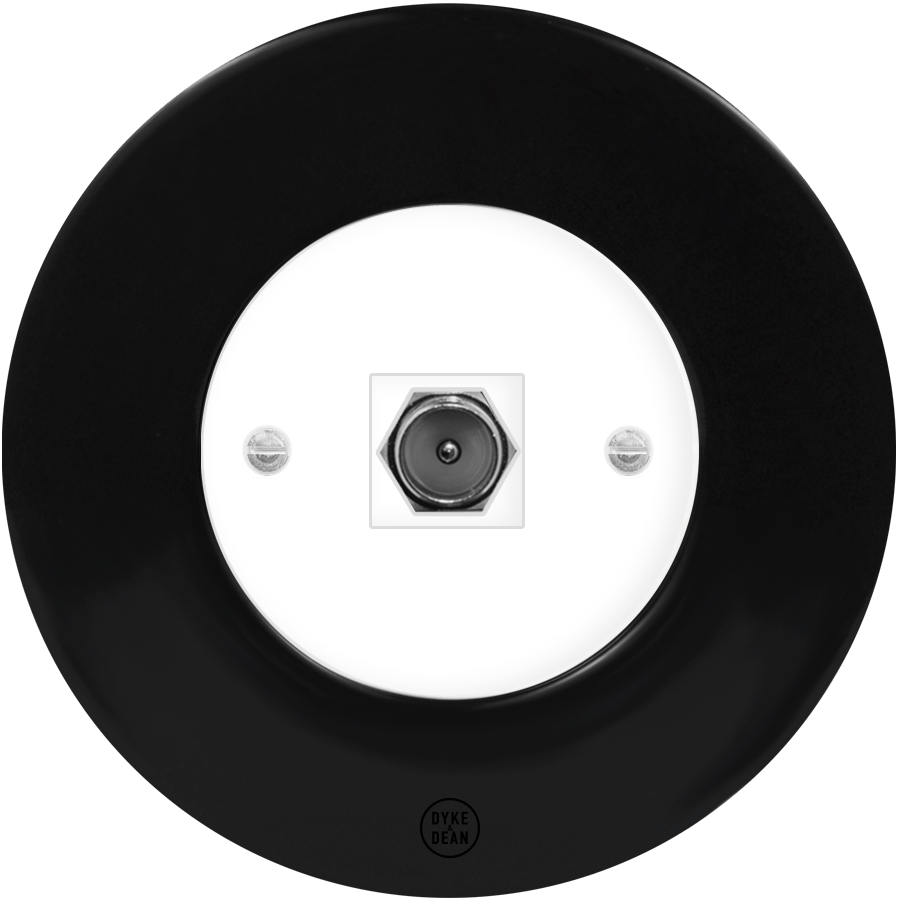 CLASSIC PORCELAIN TV DOMINO SOCKET - DYKE & DEAN