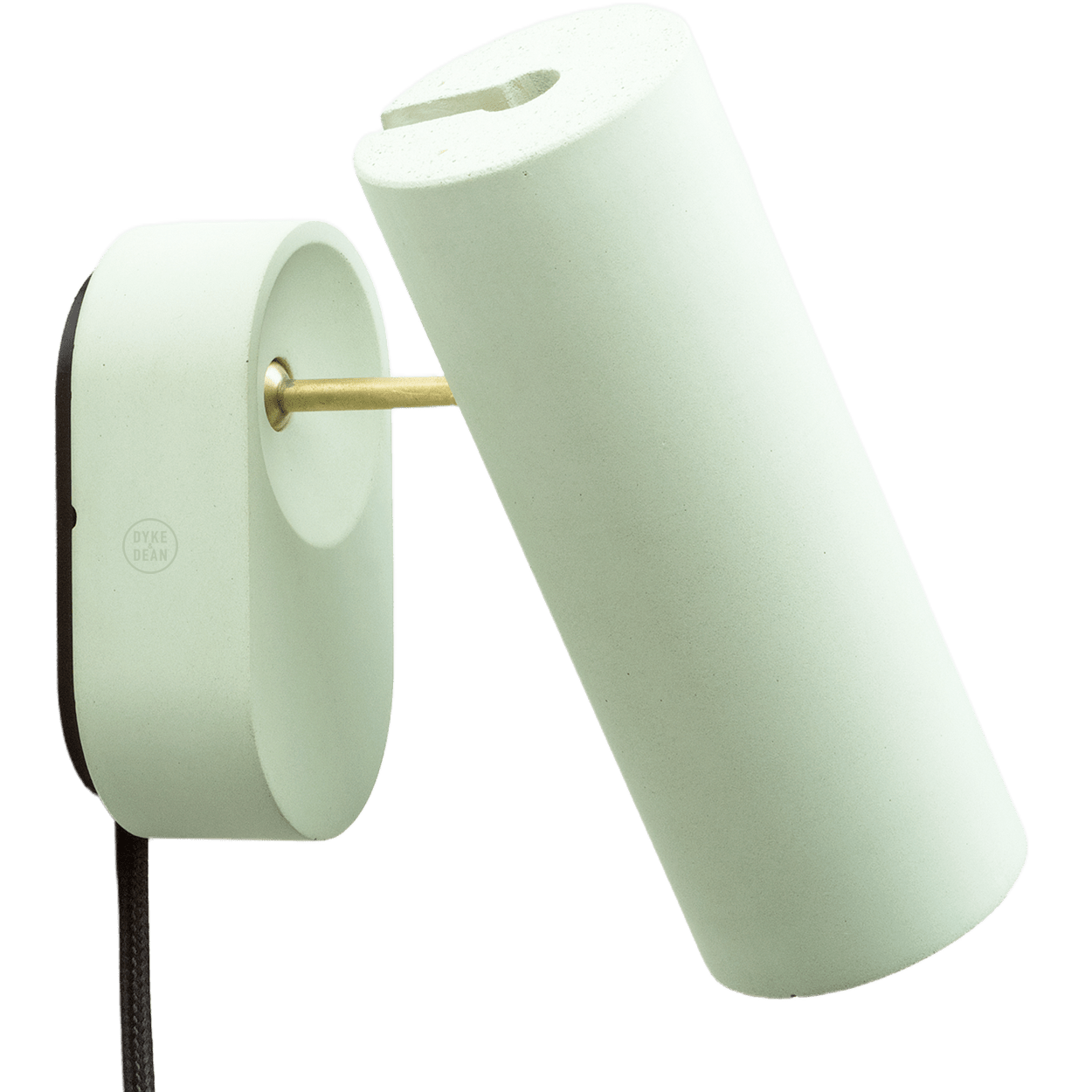 CONCRETE ADJUSTABLE BEDSIDE WALL LIGHT WITH PLUG - DYKE & DEAN