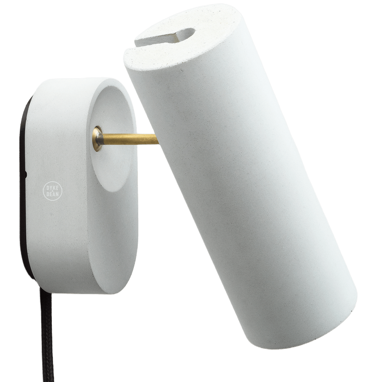 CONCRETE ADJUSTABLE BEDSIDE WALL LIGHT WITH PLUG - DYKE & DEAN
