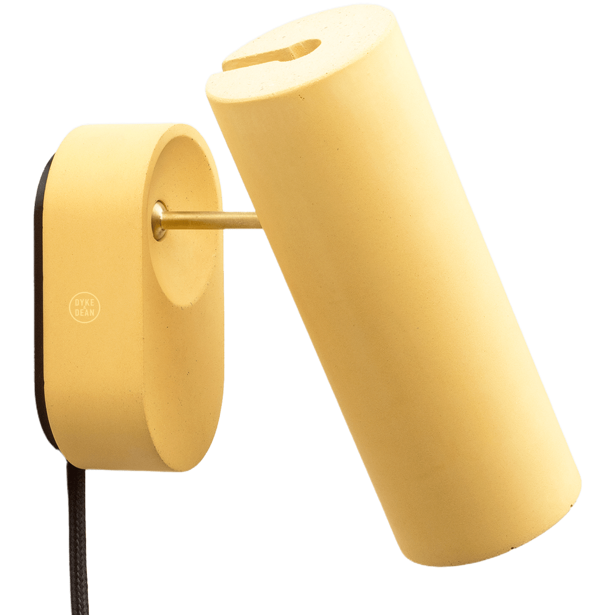 CONCRETE ADJUSTABLE BEDSIDE WALL LIGHT WITH PLUG - DYKE & DEAN