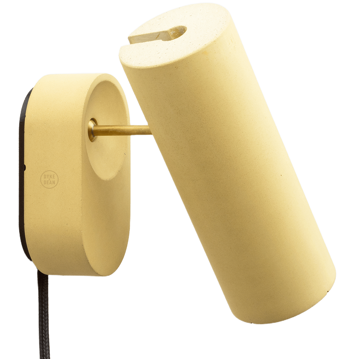 CONCRETE ADJUSTABLE BEDSIDE WALL LIGHT WITH PLUG - DYKE & DEAN