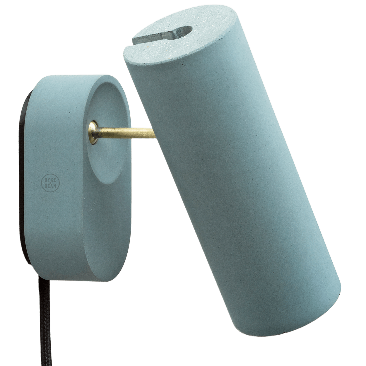 CONCRETE ADJUSTABLE BEDSIDE WALL LIGHT WITH PLUG - DYKE & DEAN