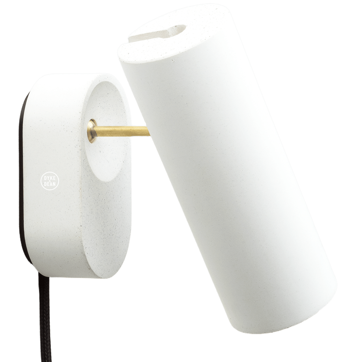 CONCRETE ADJUSTABLE BEDSIDE WALL LIGHT WITH PLUG - DYKE & DEAN