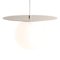 DISC GLOBE HANGING PENDANT LIGHT BEIGE MEDIUM - DYKE & DEAN