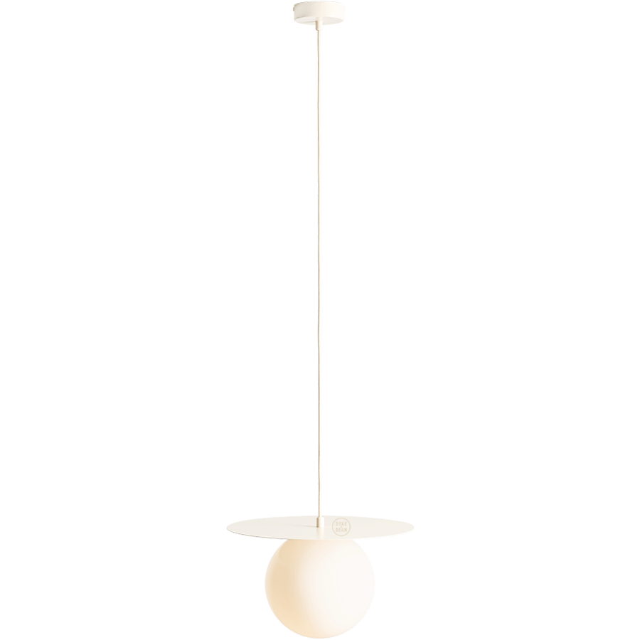 DISC GLOBE HANGING PENDANT LIGHT CREAM MEDIUM - DYKE & DEAN