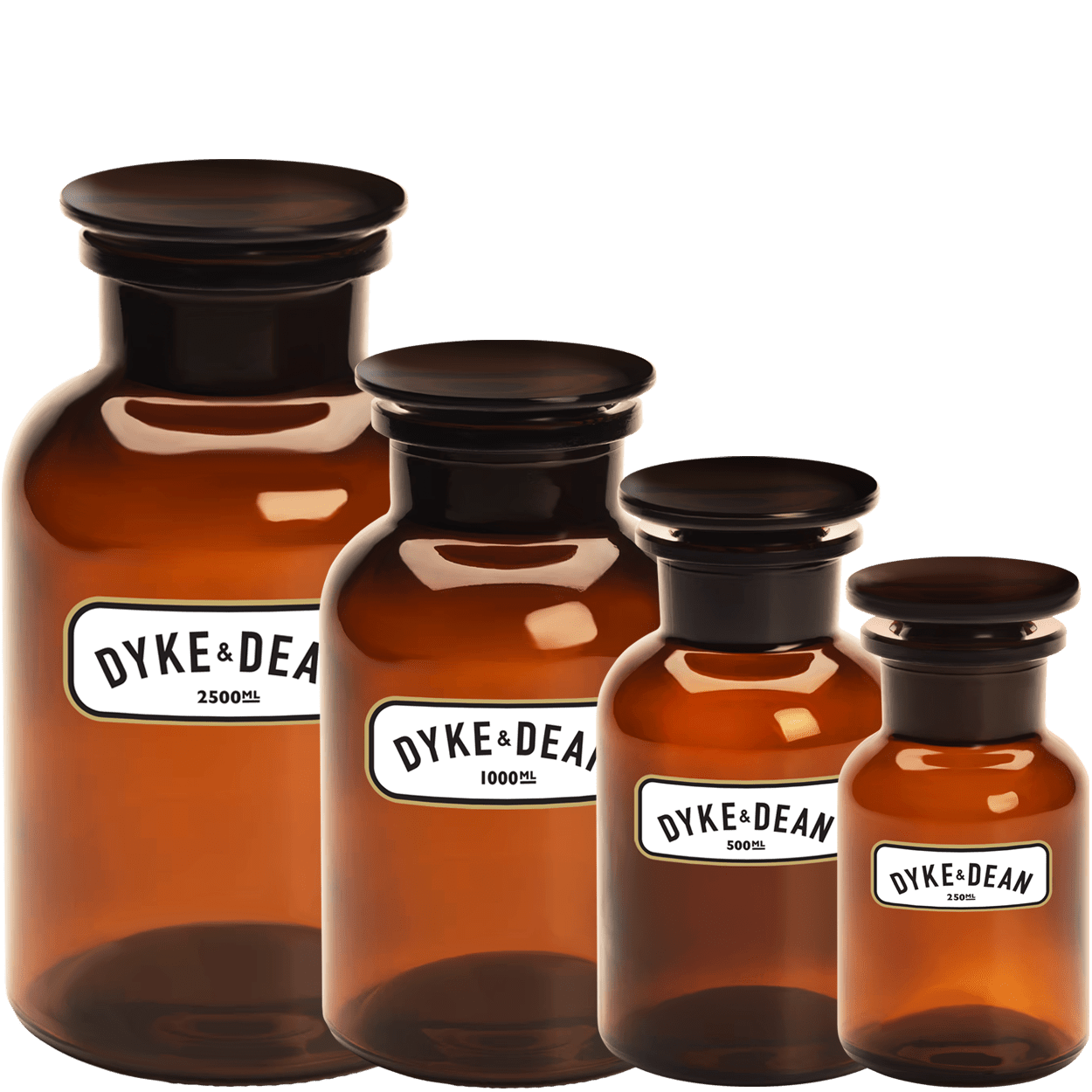 DYKE & DEAN APOTHECARY JAR BROWN GLASS 500ML - DYKE & DEAN
