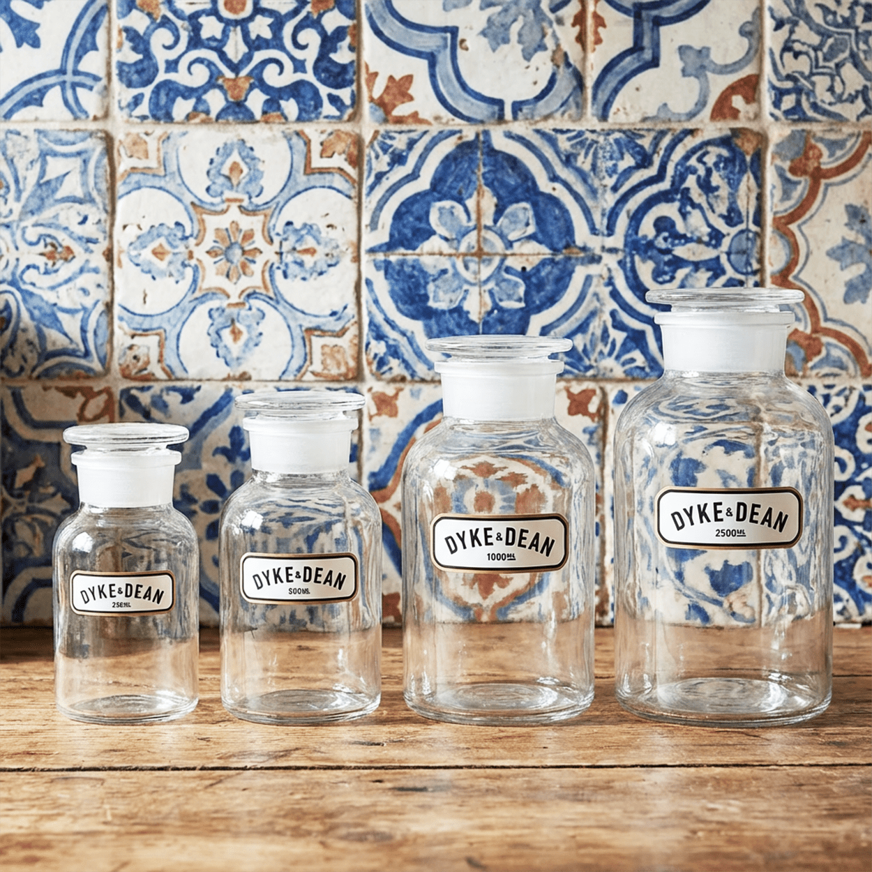 DYKE & DEAN APOTHECARY JAR CLEAR GLASS 500ML - DYKE & DEAN