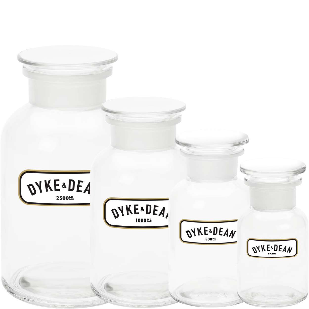 DYKE & DEAN APOTHECARY JAR CLEAR GLASS 500ML - DYKE & DEAN