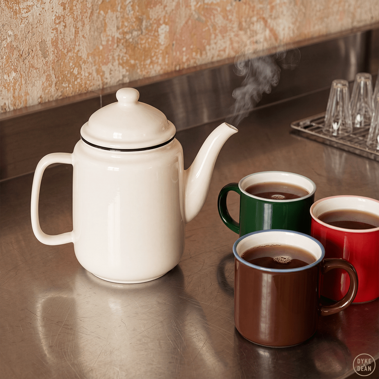 DYKE & DEAN CERAMIC COFFEE MUG GREEN - DYKE & DEAN
