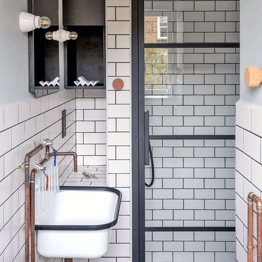 DYKE & DEAN GREY ENAMEL BUCKET SINK - DYKE & DEAN