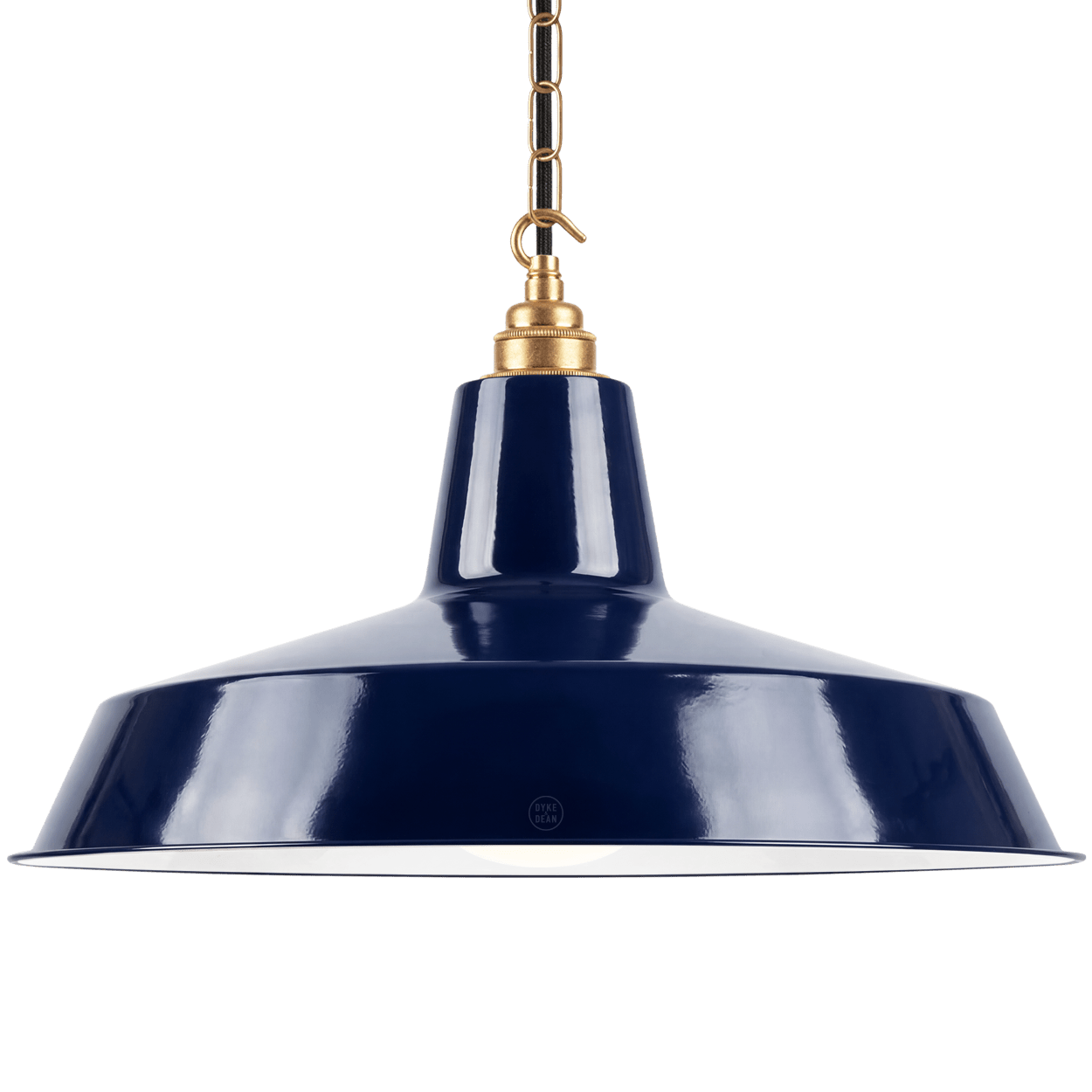 DYKE & DEAN PENDANT LAMPSHADE BLUE WITH HOOK & CHAIN SET - DYKE & DEAN