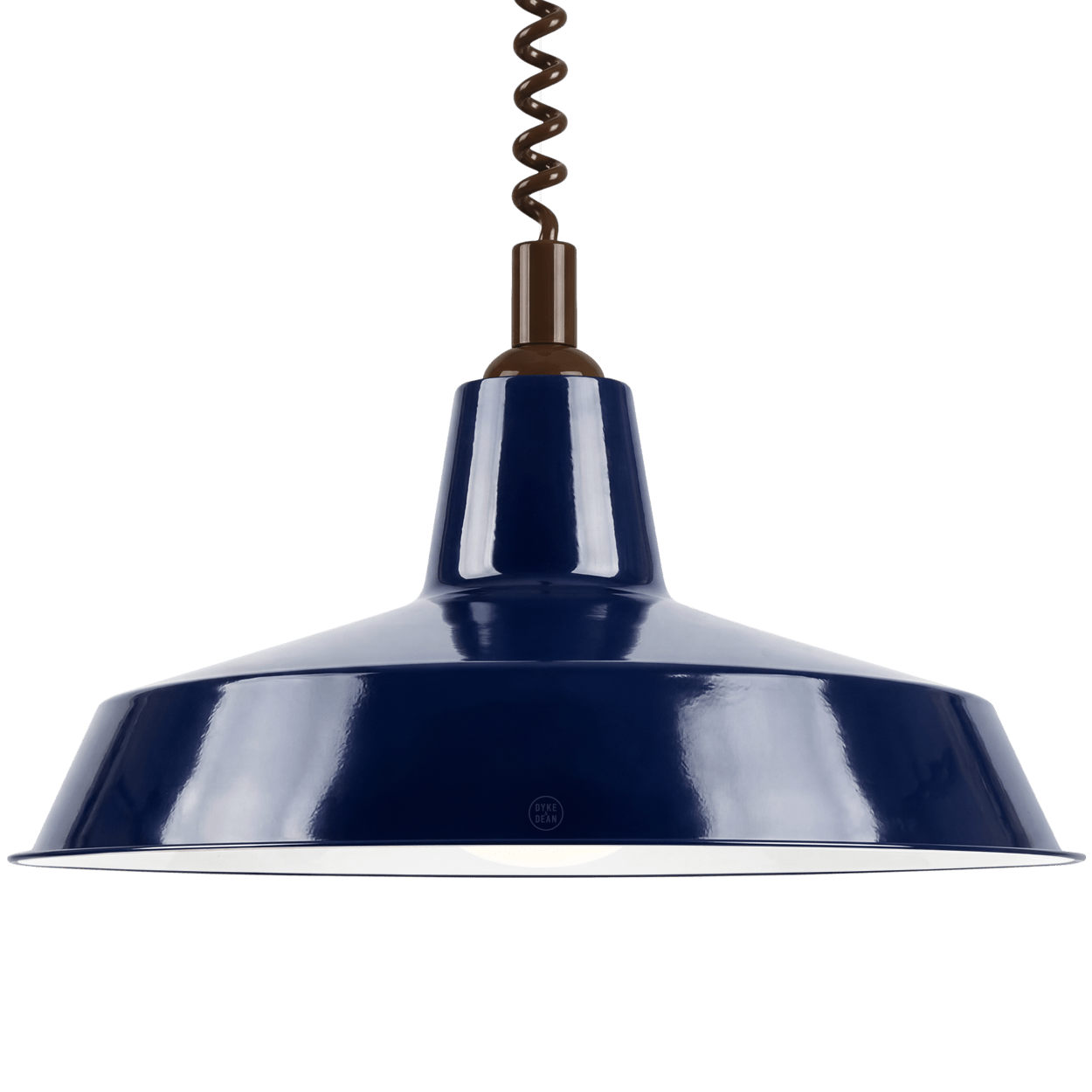 DYKE & DEAN PENDANT LAMPSHADE BLUE WITH RETRACTABLE SPRING - DYKE & DEAN