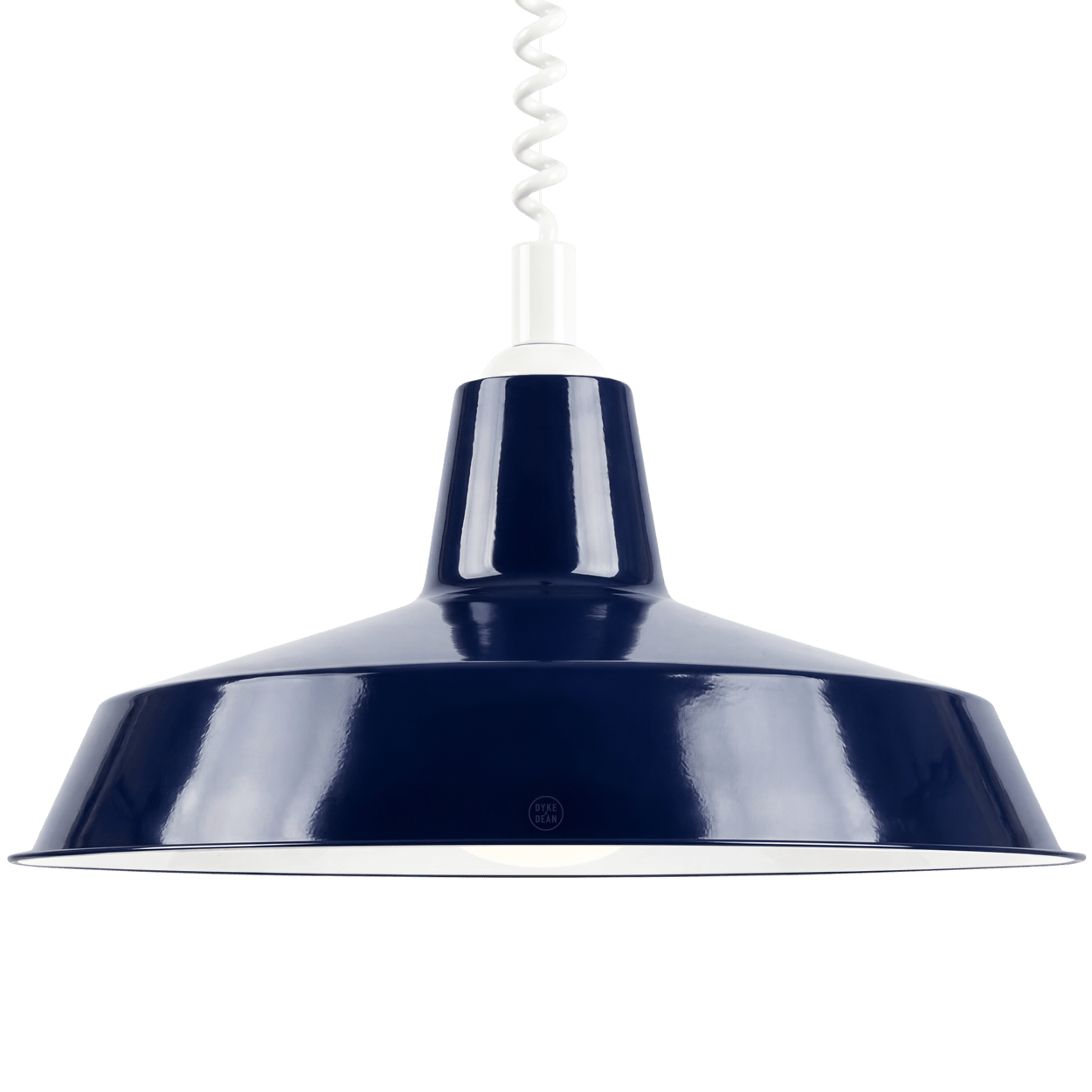 DYKE & DEAN PENDANT LAMPSHADE BLUE WITH RETRACTABLE SPRING - DYKE & DEAN