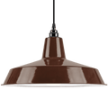 DYKE & DEAN PENDANT LAMPSHADE BROWN WITH BULB HOLDER - DYKE & DEAN
